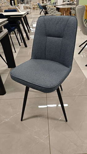 Стул на металлокаркасе Texas 3 поворотный синий / черный из шоурума 3